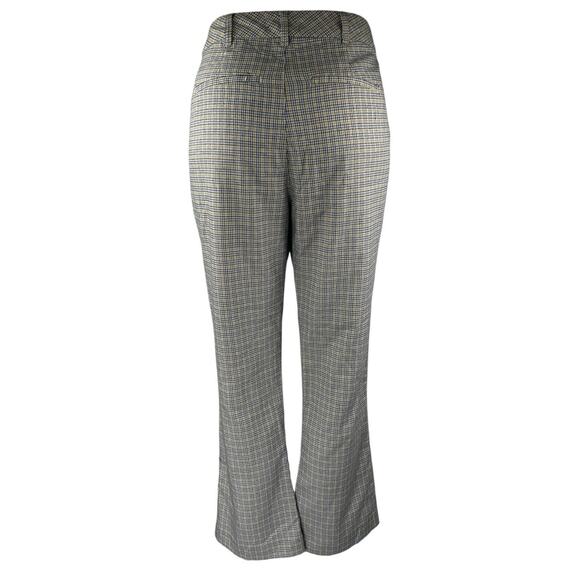 Abercrombie & Fitch Multicolor Plaid Mid Rise Flared Bootcut Trousers Pants Sz S - Picture 3 of 4